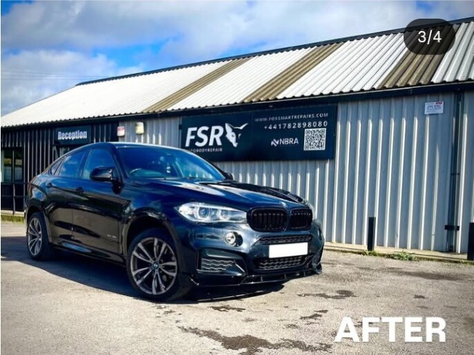 BMW X6 after restoration outside Fox Smart Repairs
