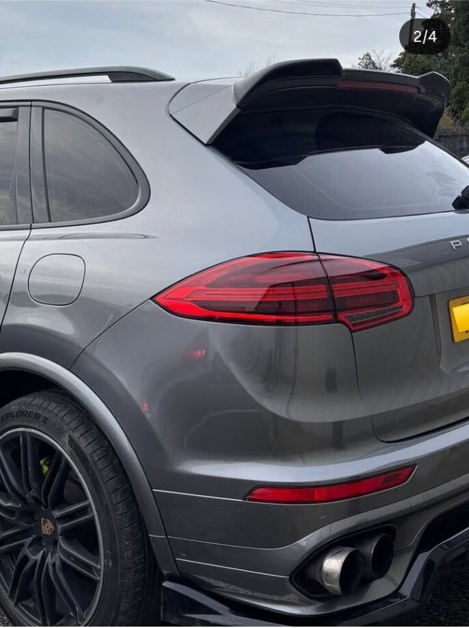 Porsche Cayenne rear bumper after repair